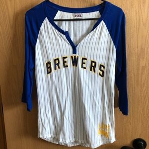 Brewers 3/4 sleeve baseball tee